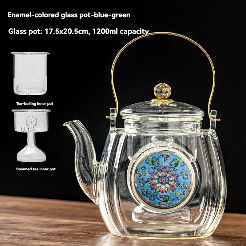 Chinese Traditional Enamel Lotus Teapot With Handle Electric Ceramic Stove Combo Heat Resistant Glass Water Kettle For Home Tea
Chinese Traditional Enamel Lotus Teapot With Handle Electric Ceramic Stove Combo Heat Resistant Glass Water Kettle For Home Tea