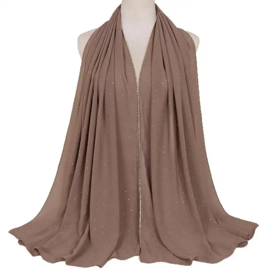 Chiffon Rhinestone Embellished Shawl Scarf 180x75cm
Chiffon Rhinestone Embellished Shawl Scarf 180x75cm