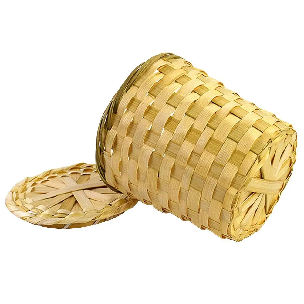 Bamboo Tea Woven Dried Storage 18x15x17cm Mini Round Lidded Trashcan Kitchen Versatile Tea Storage Basket Eco Friendly
Bamboo Tea Woven Dried Storage 18x15x17cm Mini Round Lidded Trashcan Kitchen Versatile Tea Storage Basket Eco Friendly