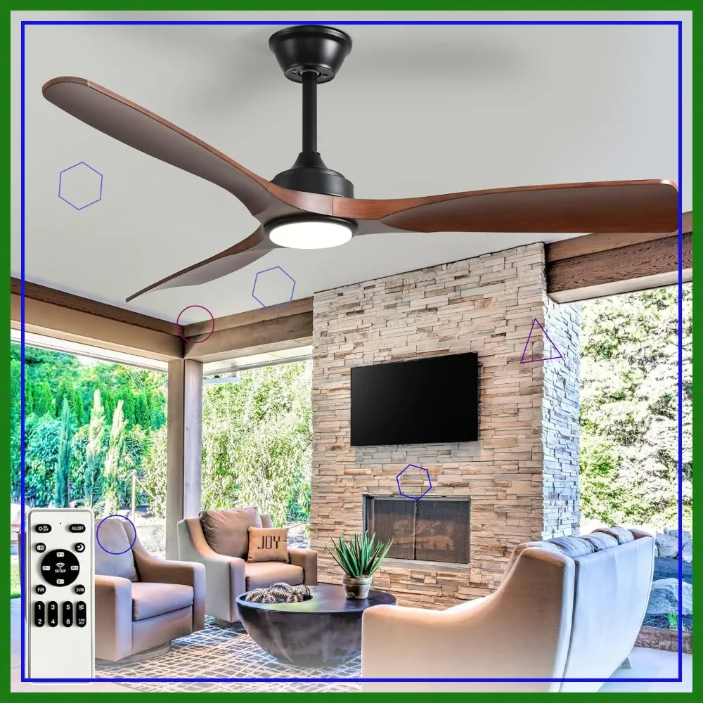 52-Inch Outdoor Ceiling Fan with Light, 3 Blades, Remote Control, Reversible DC Motor, Dimmable
52-Inch Outdoor Ceiling Fan with Light, 3 Blades, Remote Control, Reversible DC Motor, Dimmable