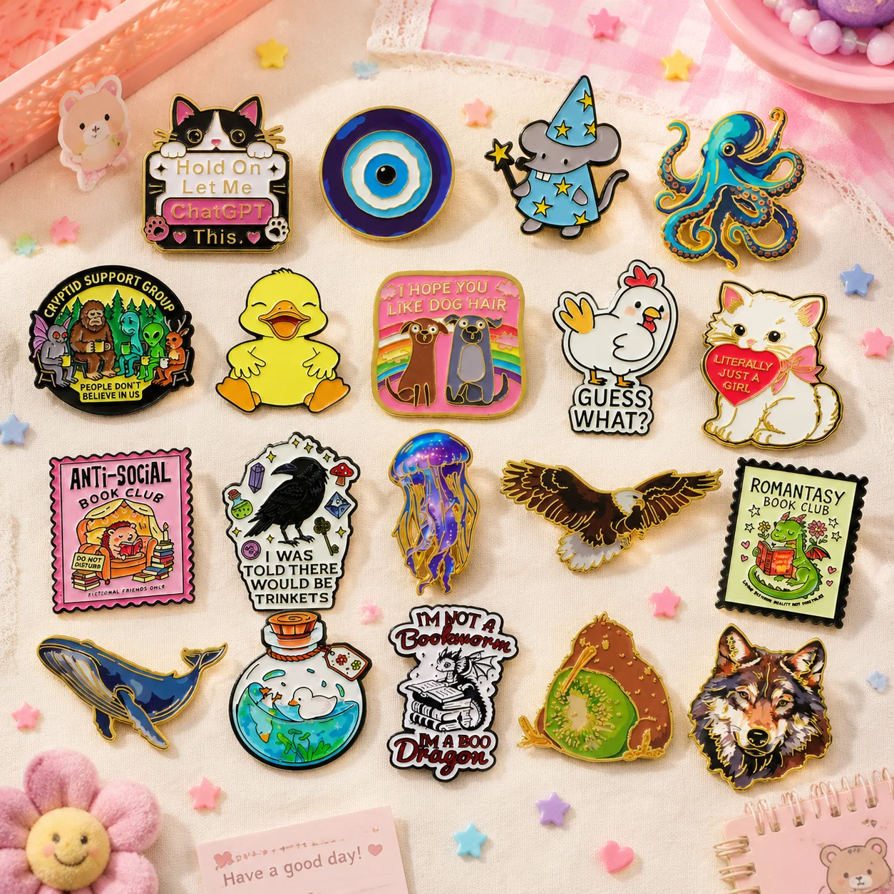 Cartoon Animals Lapel Pins Backpack Pins Men Women Soft Enamel Pin Badges Jewelry Accessories Wolf Brooch for Clothes
Cartoon Animals Lapel Pins Backpack Pins Men Women Soft Enamel Pin Badges Jewelry Accessories Wolf Brooch for Clothes