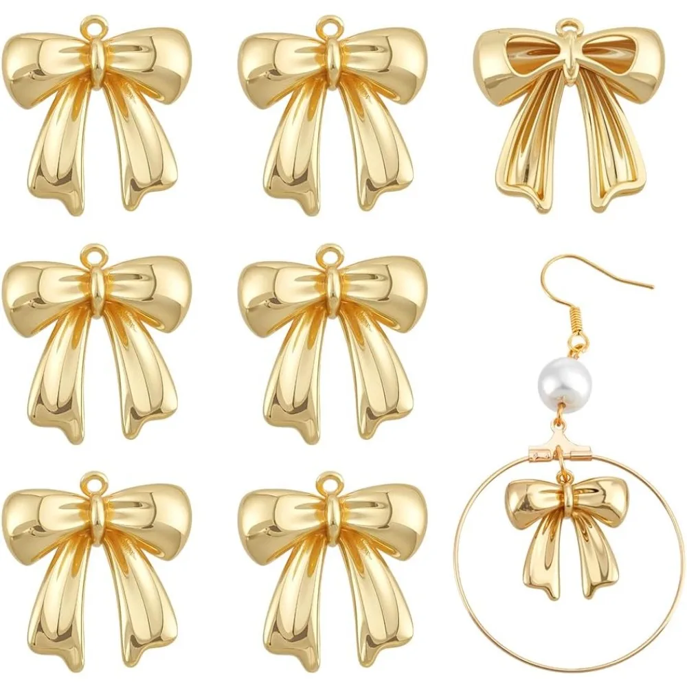 6Pcs Bowknot Charms 0.79x0.73x0.22 Inch Brass Bow Pendants with Loop for DIY Earrings Bracelet Necklaces Making
6Pcs Bowknot Charms 0.79x0.73x0.22 Inch Brass Bow Pendants with Loop for DIY Earrings Bracelet Necklaces Making