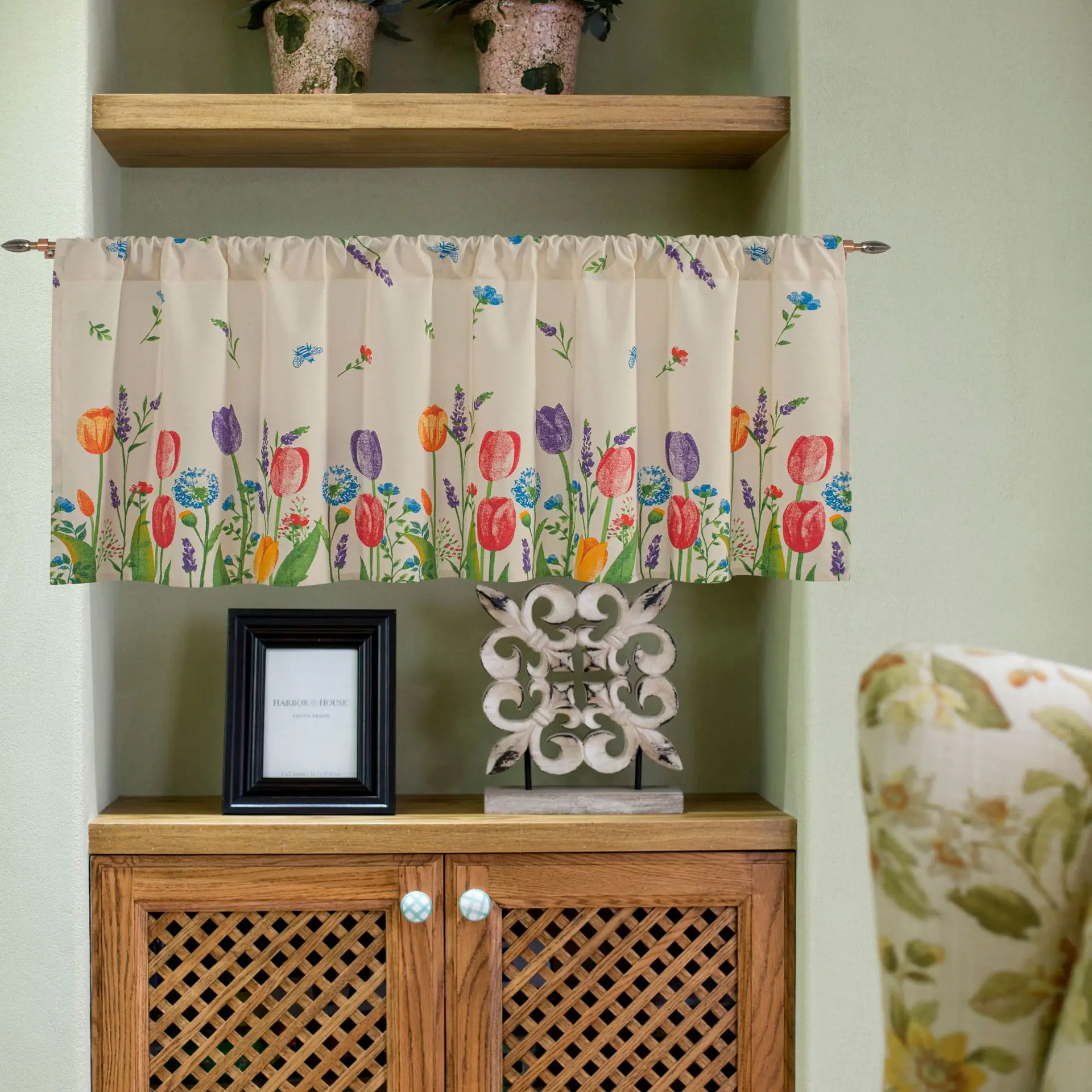 Tulip Printing Window Curtain Cabinet Dust Curtain Kitchen Sink Ugly Curtain Half Curtain Door Curtain Coffee Curtain Wear Rod I
Tulip Printing Window Curtain Cabinet Dust Curtain Kitchen Sink Ugly Curtain Half Curtain Door Curtain Coffee Curtain Wear Rod I