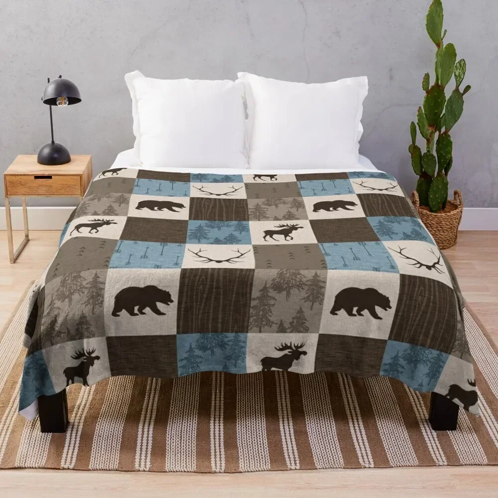 Woodland Patchwork- Blue, Brown And beige Throw Blanket Modern Design Soft Blanket for Home Decor
Woodland Patchwork- Blue, Brown And beige Throw Blanket Modern Design Soft Blanket for Home Decor