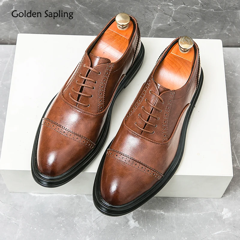 Golden Sapling Men's Oxfords Elegant Man Dress Shoes Fashion Leather Office Flats Casual Business Formal Shoe Male Brogue Loafer
Golden Sapling Men's Oxfords Elegant Man Dress Shoes Fashion Leather Office Flats Casual Business Formal Shoe Male Brogue Loafer