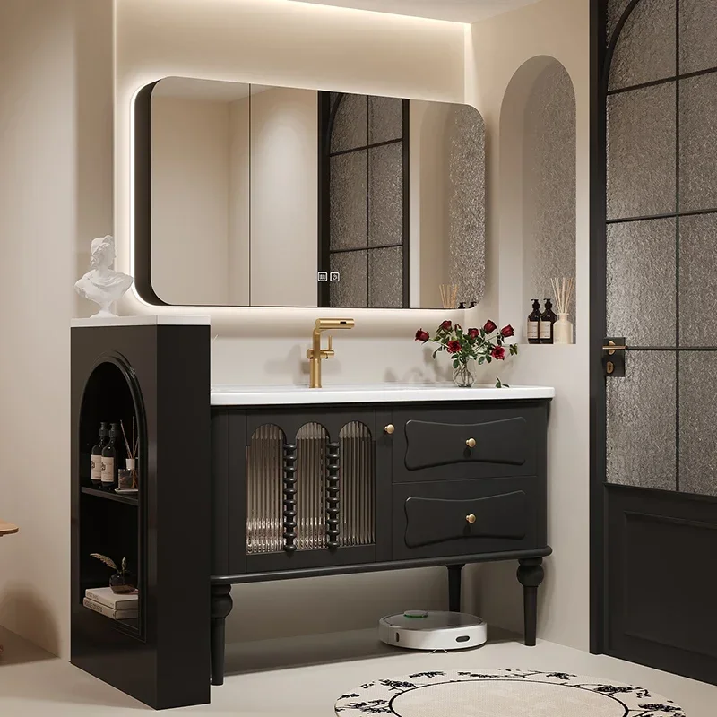 Drawer French Cabinet Vintage Vanity Wall Vertical Luxury Organizer Bathroom Mirror Storage Sink Szafka Bathroom Furniture
Drawer French Cabinet Vintage Vanity Wall Vertical Luxury Organizer Bathroom Mirror Storage Sink Szafka Bathroom Furniture