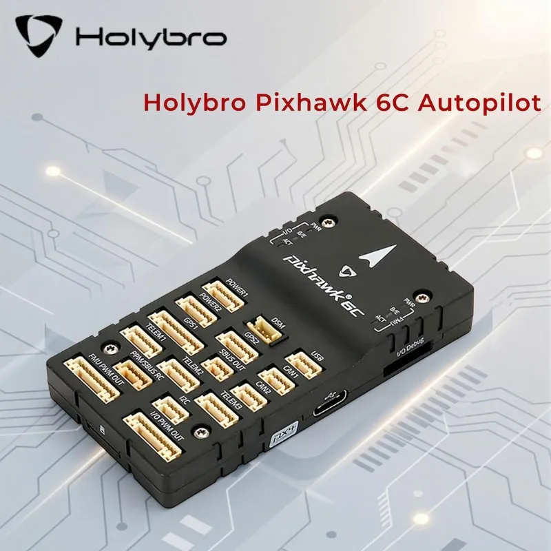 Полетный контроллер Holybro Pixhawk 6C (корпус из алюминия/пластика) с высокопроизводительным процессором H7 480 МГц для радиоуправляемых FPV дронов
Полетный контроллер Holybro Pixhawk 6C (корпус из алюминия/пластика) с высокопроизводительным процессором H7 480 МГц для радиоуправляемых FPV дронов