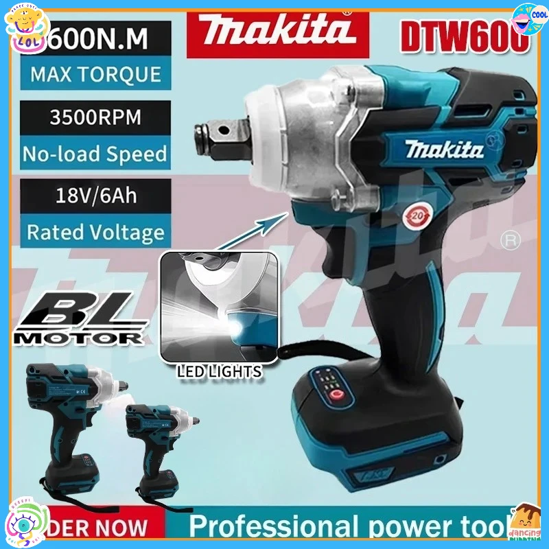 Makita DTW600 Brushless Electric Wrench Impact Wrench Cordless Auto Repair Power Tools High Torque Rechargeable Tool
Makita DTW600 Brushless Electric Wrench Impact Wrench Cordless Auto Repair Power Tools High Torque Rechargeable Tool