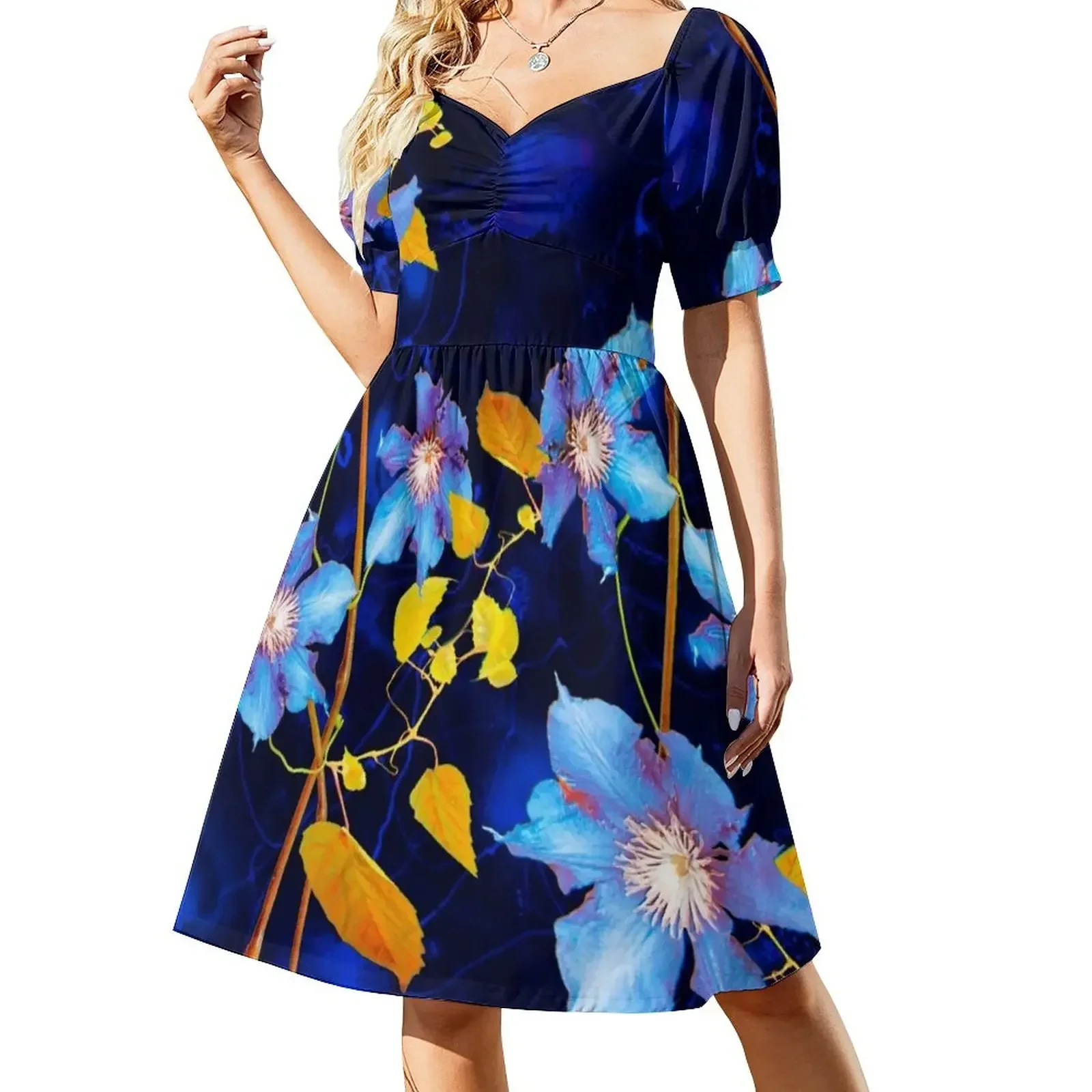 clématites/clematis Short-Sleeved Dress women's elegant loose dresses evening dresses women dresses for woman 2025 Dress
clématites/clematis Short-Sleeved Dress women's elegant loose dresses evening dresses women dresses for woman 2025 Dress
