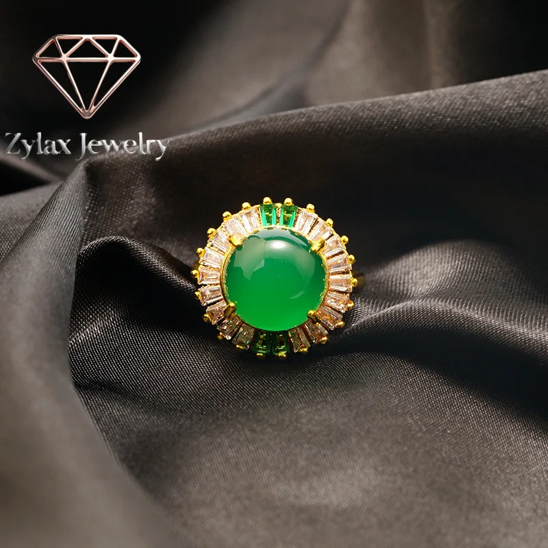 Zylax Jewelry 24K Gold Chalcedony-Inlaid Adjustable Open Index Finger Ring Women AU999 - 24K forged/AU999, chalcedony/index desi
Zylax Jewelry 24K Gold Chalcedony-Inlaid Adjustable Open Index Finger Ring Women AU999 - 24K forged/AU999, chalcedony/index desi