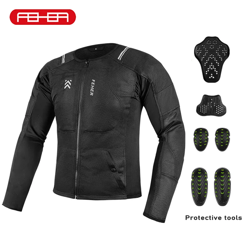 FEHER Men's Motorcycle Jackets Armor Summer 600D Oxford Cloth Waterproof Wear-resistant Top Quality Coat for Motorcyclist Jacket
FEHER Men's Motorcycle Jackets Armor Summer 600D Oxford Cloth Waterproof Wear-resistant Top Quality Coat for Motorcyclist Jacket