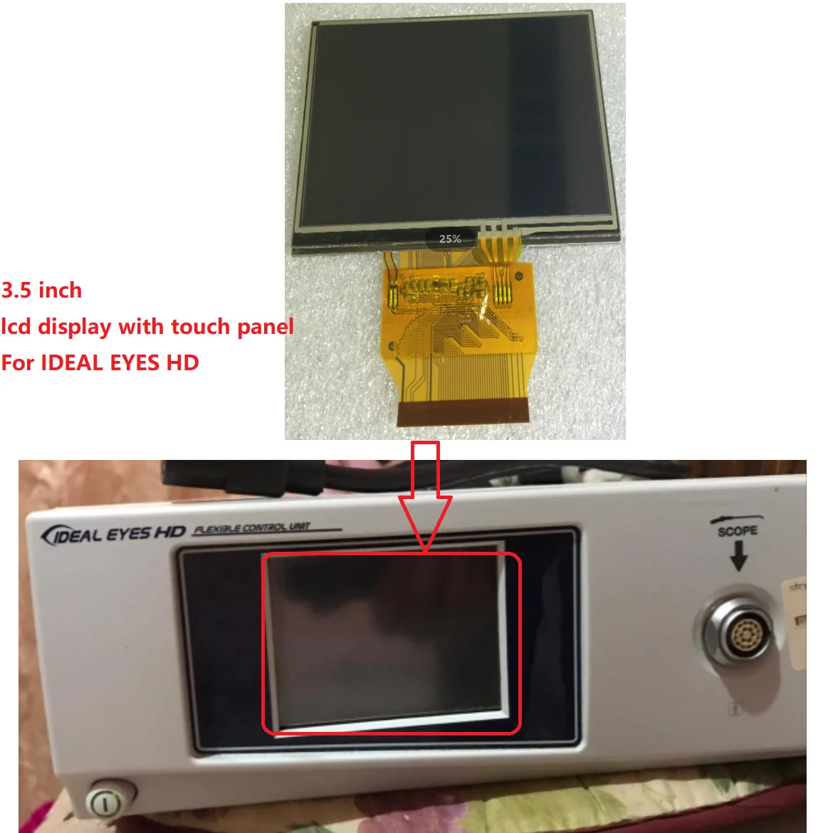 3.5 inch lcd display with touch panel For IDEAL EYES HD Flexible Control Unit Replacement scree digitizer
3.5 inch lcd display with touch panel For IDEAL EYES HD Flexible Control Unit Replacement scree digitizer
