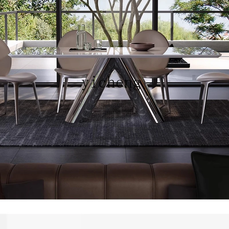 TQQ natural luxury stone white dining table light luxury marble dining table high-end villa
TQQ natural luxury stone white dining table light luxury marble dining table high-end villa