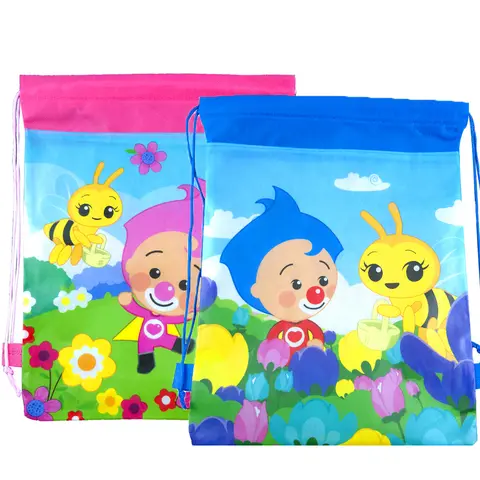 10 pièces/lot thème Clown de cirque décorer Mochila sac à dos fête d'anniversaire tissus Non tissés cordon cadeaux sac de butin