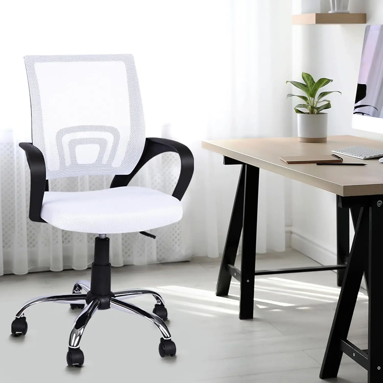 Ergonomic Home Office Desk Chair With Adjustable Lumbar Support – Comfortable Swivel Rolling Chair, White Executive Computer
Ergonomic Home Office Desk Chair With Adjustable Lumbar Support – Comfortable Swivel Rolling Chair, White Executive Computer