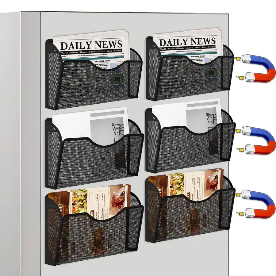 6 Pack Magnetic File Holder, Magnetic Pocket Wall File Holder, Mesh Wall Paper Organizer, Vertical Mail Basket, Storage Organiz
6 Pack Magnetic File Holder, Magnetic Pocket Wall File Holder, Mesh Wall Paper Organizer, Vertical Mail Basket, Storage Organiz