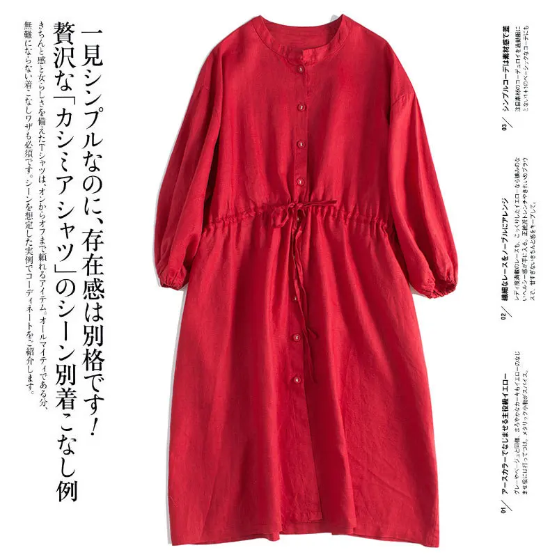 Dave&di Retro Round Neck Dress With Linen Nine Quarter Sleeves Mid Length Open Top Dress Woman Clothes Dress Elegant Party Dress
Dave&di Retro Round Neck Dress With Linen Nine Quarter Sleeves Mid Length Open Top Dress Woman Clothes Dress Elegant Party Dress