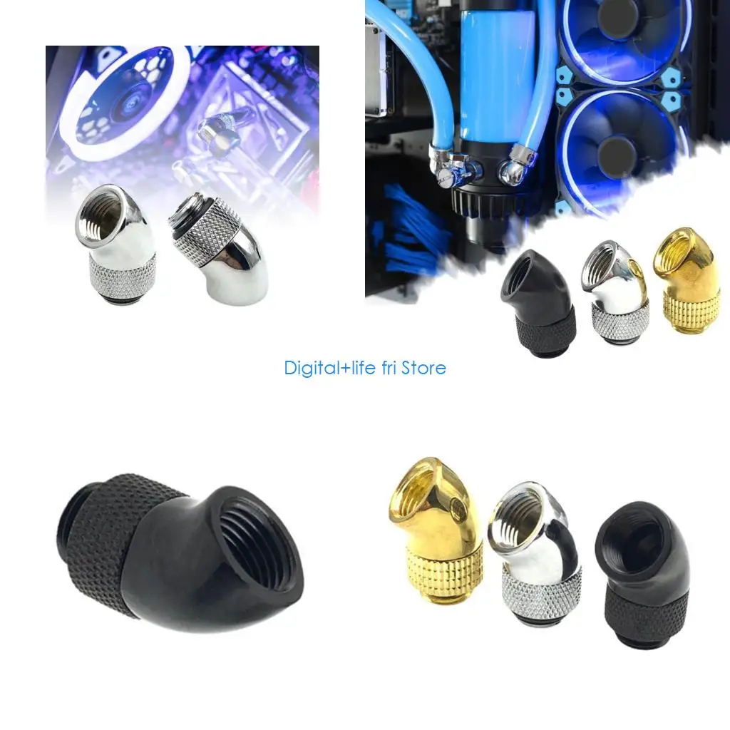 E06D Computer Cooling 45 Degree Swiveling Elbow G1/4 Thread Leak Proof Design
E06D Computer Cooling 45 Degree Swiveling Elbow G1/4 Thread Leak Proof Design