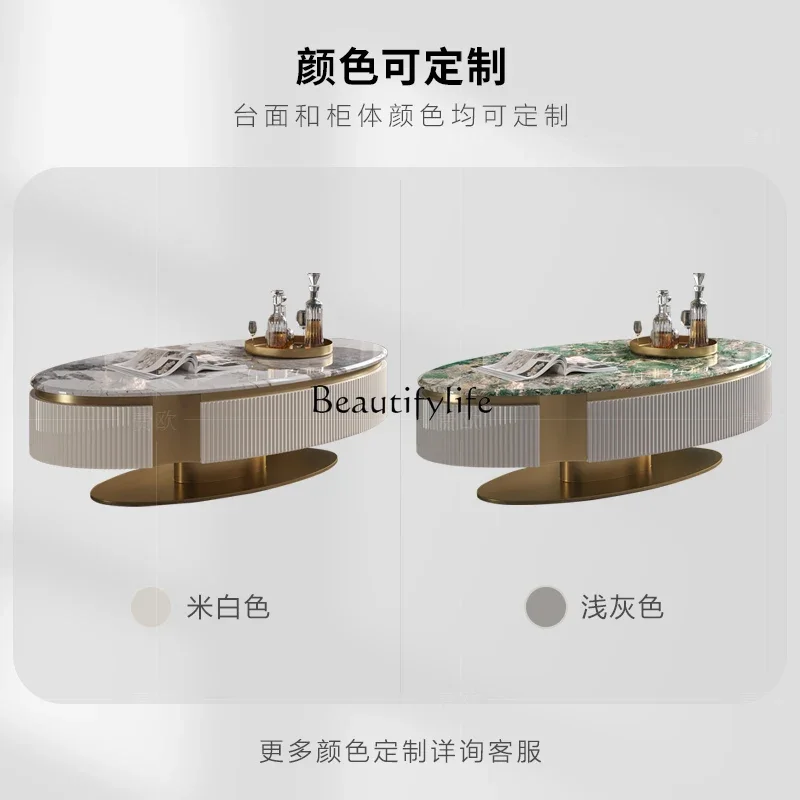 yj58 Light luxury paint coffee table marble Italian oval combination
yj58 Light luxury paint coffee table marble Italian oval combination