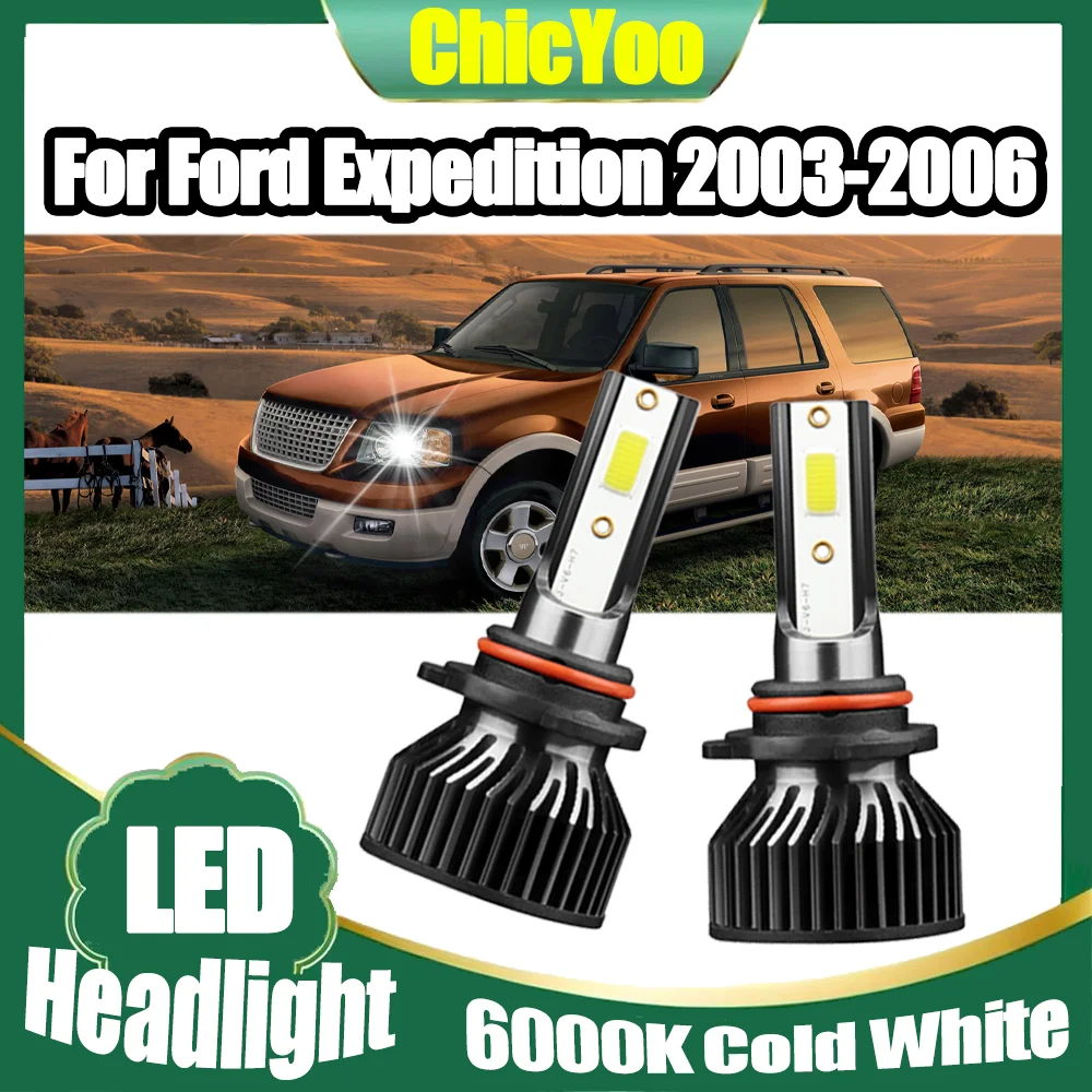 2PCS 120W High Power LED Headlights 20000LM Plug And Play 6000K Super White Canbus No error 12V For Ford Expedition 2003-2006
2PCS 120W High Power LED Headlights 20000LM Plug And Play 6000K Super White Canbus No error 12V For Ford Expedition 2003-2006