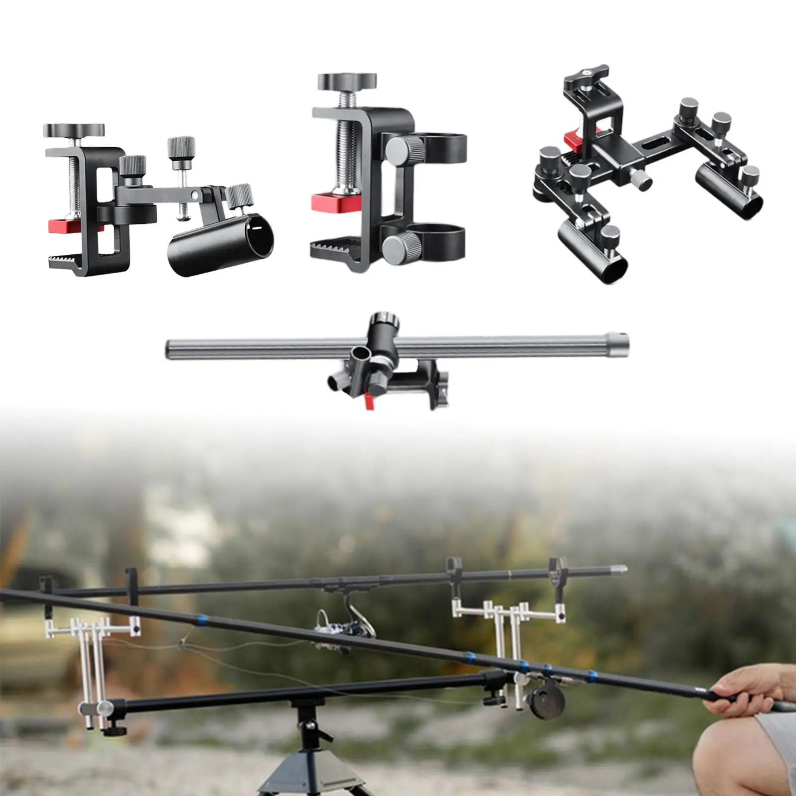 Fishing tackle holder for platform, metal for table fishing accessories, fishing
Fishing tackle holder for platform, metal for table fishing accessories, fishing