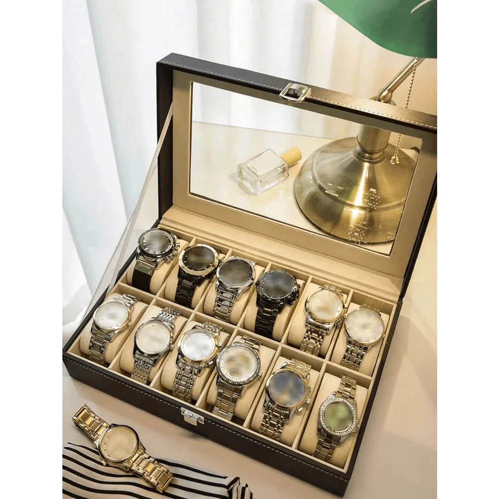 1pc Big Capacity Leather Watch Box, Jewelry Organizer Display Case,Watch Organizer Box For Men & Women Organizer Storage Box Travel
1pc Big Capacity Leather Watch Box, Jewelry Organizer Display Case,Watch Organizer Box For Men & Women Organizer Storage Box Travel