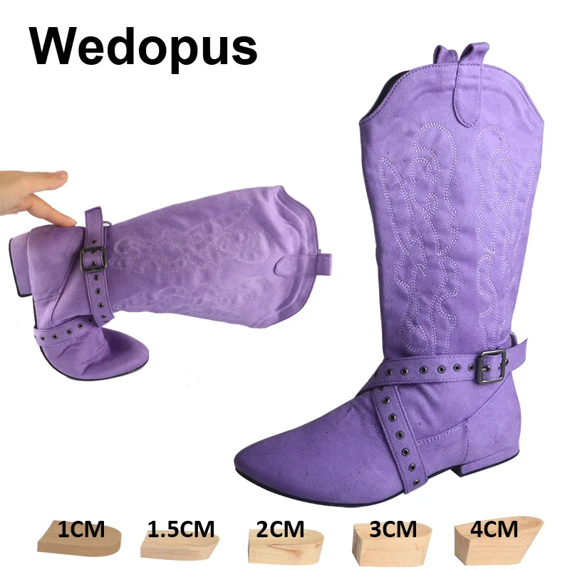 Теплые ботинки Wedopus на низком каблуке 1 см для танцев, замшевые танцевальные ботинки с фиолетовой вышивкой, мягкая подошва
Теплые ботинки Wedopus на низком каблуке 1 см для танцев, замшевые танцевальные ботинки с фиолетовой вышивкой, мягкая подошва