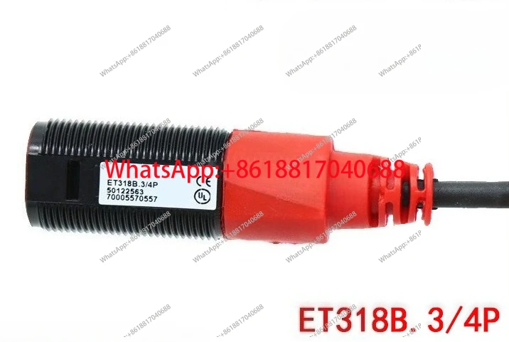 ET318B.3/4P M18 cylindrical photoelectric sensor, four-wire PNP output
ET318B.3/4P M18 cylindrical photoelectric sensor, four-wire PNP output