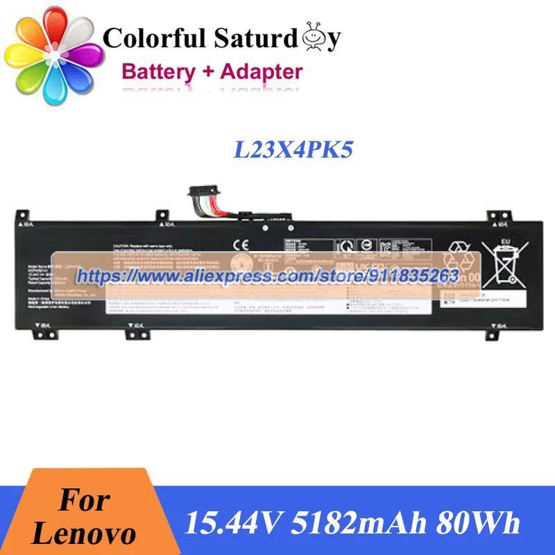 Genuine L23X4PK5 15.44V 5182mAh 80Wh Battery 8SSB11M64605 for Lenovo Legion 5 16IRX G9 Laptop Battery
Genuine L23X4PK5 15.44V 5182mAh 80Wh Battery 8SSB11M64605 for Lenovo Legion 5 16IRX G9 Laptop Battery
