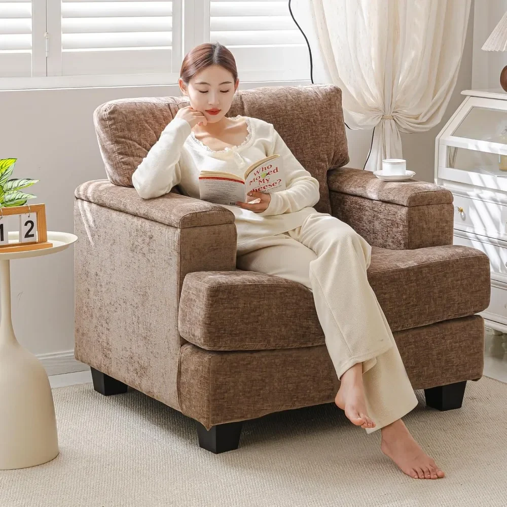 Oversized Accent Chair with Armrest Storage,38”W Big Armchair with 7.8'' Thick Cushion,Deep Seat,Large Comfy Reading Chair, Livi
Oversized Accent Chair with Armrest Storage,38”W Big Armchair with 7.8'' Thick Cushion,Deep Seat,Large Comfy Reading Chair, Livi