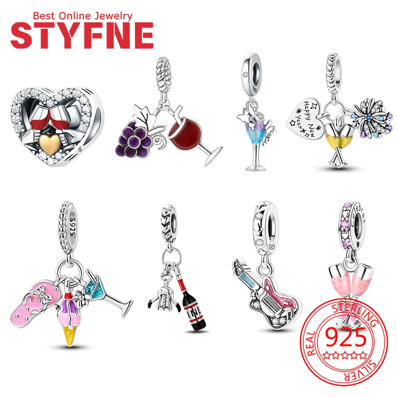 Charms 925 Silver Wine Drink Ice Cream Guitar Beads Pendant Fit Original Bracelet Women Exquisite Jewelry Birthday Gift Making
Charms 925 Silver Wine Drink Ice Cream Guitar Beads Pendant Fit Original Bracelet Women Exquisite Jewelry Birthday Gift Making