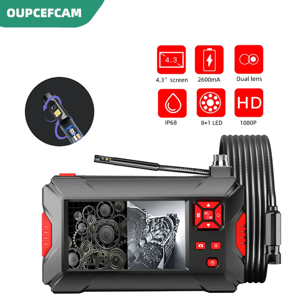 HD 360° Rotating 9/12/16mm Dual-Lens Pipeline Endoscope Steering Auto Repair Detector Car Endoscope IP68 Waterproof
HD 360° Rotating 9/12/16mm Dual-Lens Pipeline Endoscope Steering Auto Repair Detector Car Endoscope IP68 Waterproof