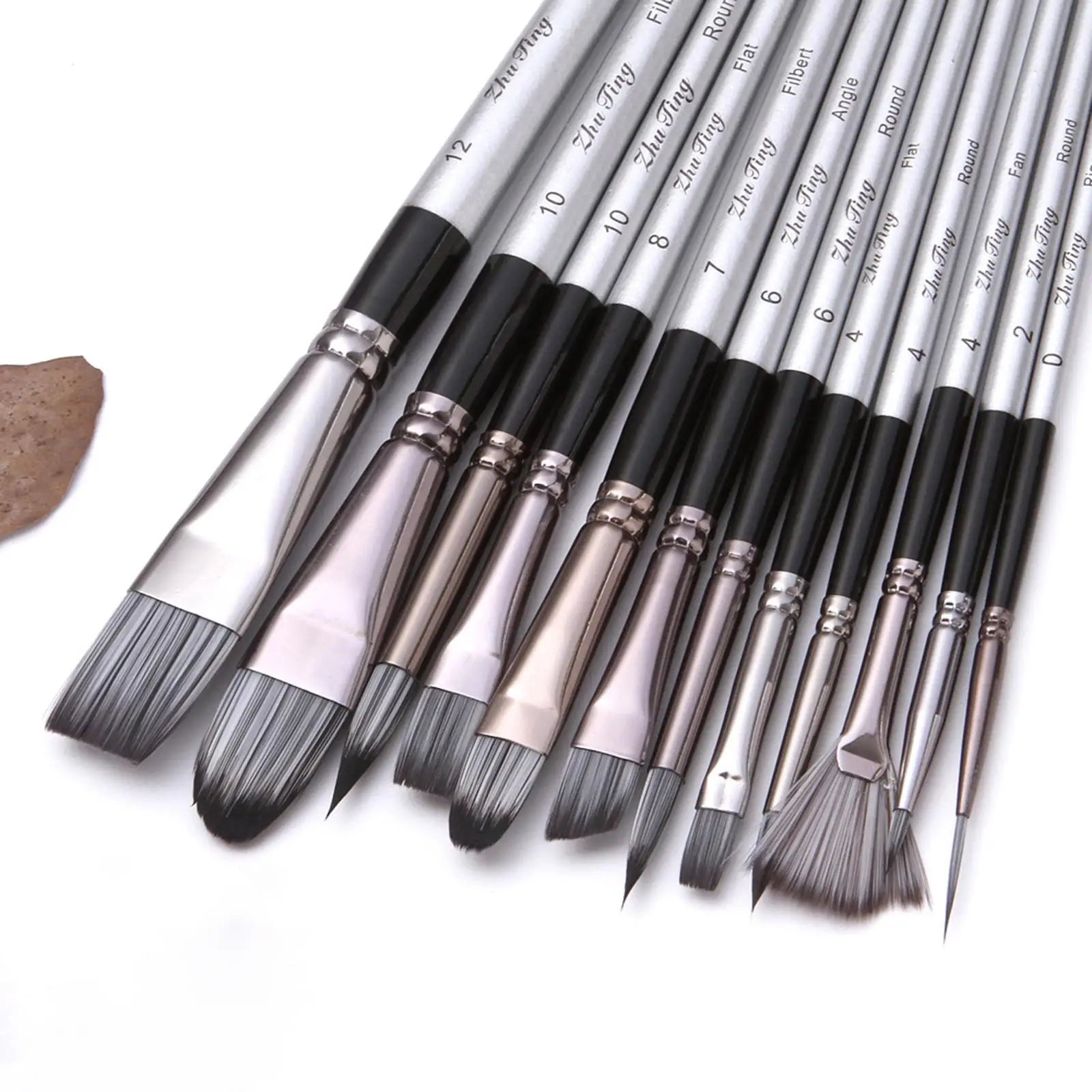 12x Paint Brush Pen Set Flat Pointed Tip Wooden Handle Artist Paint Brushes for Kids Adults
12x Paint Brush Pen Set Flat Pointed Tip Wooden Handle Artist Paint Brushes for Kids Adults