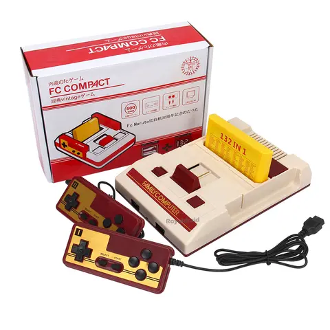 8 Bit Video oyunu konsol dahili 500 klasik oyunları aile bilgisayar FC Retro oyun için TV oyun konsolu destek oyun kartuşu