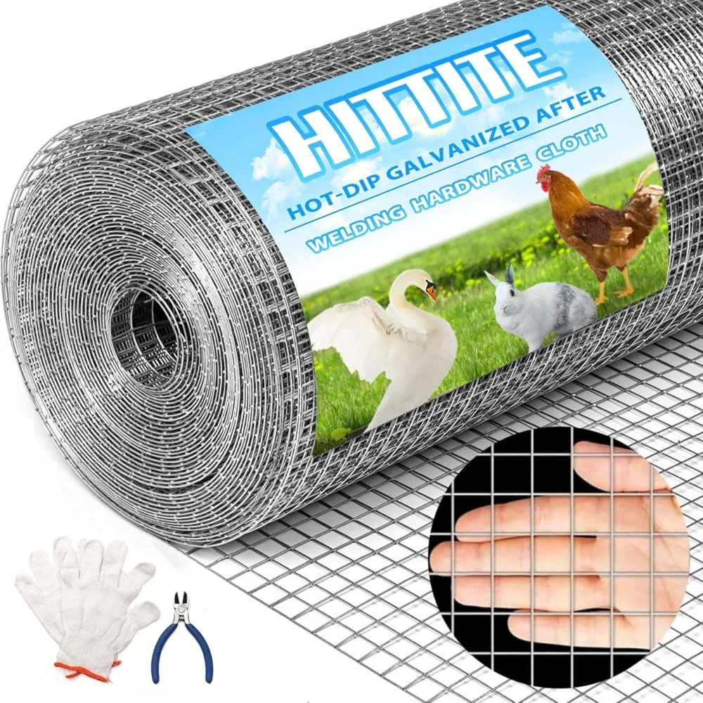 Hardware Cloth 1/4 inch 36in x 100 ft, Hot-dip Galvanized After Welding Chicken Wire Mesh, 23 Gauge Welded Chicken Wire Fencing
Hardware Cloth 1/4 inch 36in x 100 ft, Hot-dip Galvanized After Welding Chicken Wire Mesh, 23 Gauge Welded Chicken Wire Fencing