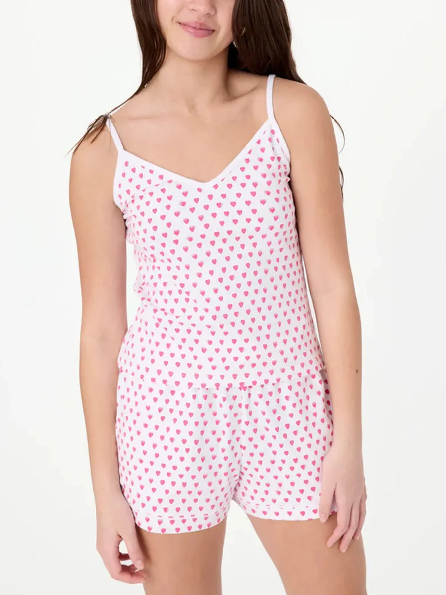 Women's Cute Heart Pattern Pajama Sets Summer Casual Sleeveless Tank Tops Drawstring Shorts Outfits Leisure Sleepwear Loungewear
Women's Cute Heart Pattern Pajama Sets Summer Casual Sleeveless Tank Tops Drawstring Shorts Outfits Leisure Sleepwear Loungewear
