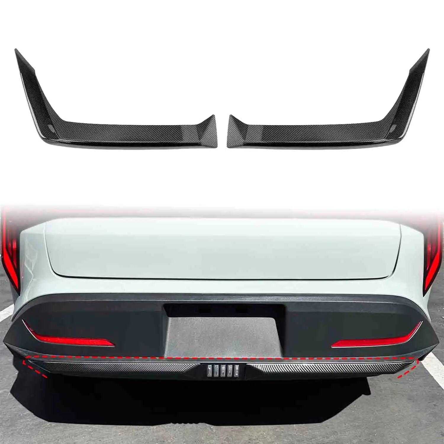 For Kia K4 2024 2025 2026 Car Exterior Rear Lower Valance Panel Bumper Molding Strip Cover Trim ABS Plastic 3pcs
For Kia K4 2024 2025 2026 Car Exterior Rear Lower Valance Panel Bumper Molding Strip Cover Trim ABS Plastic 3pcs