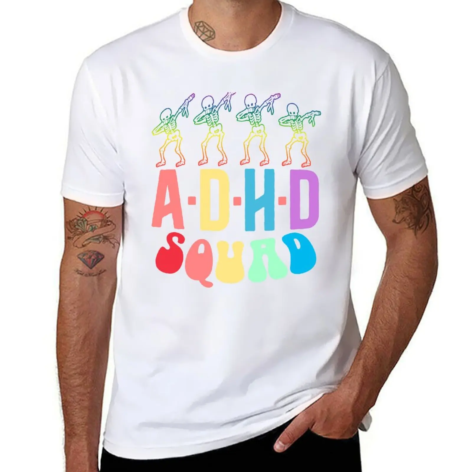 ADHD Squad Skeleton Dab Team Funny Colorful T-Shirt Work Wear Breathable Tee
ADHD Squad Skeleton Dab Team Funny Colorful T-Shirt Work Wear Breathable Tee