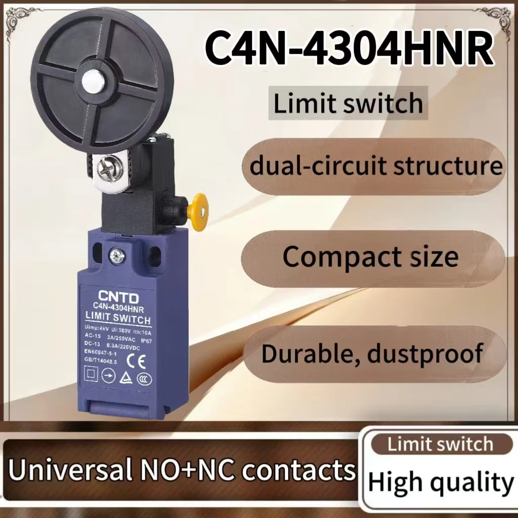 CNTD C4N-4304HNR Manual Reset Limit Switch Electrical Component for Machinery And Automation Systems
CNTD C4N-4304HNR Manual Reset Limit Switch Electrical Component for Machinery And Automation Systems