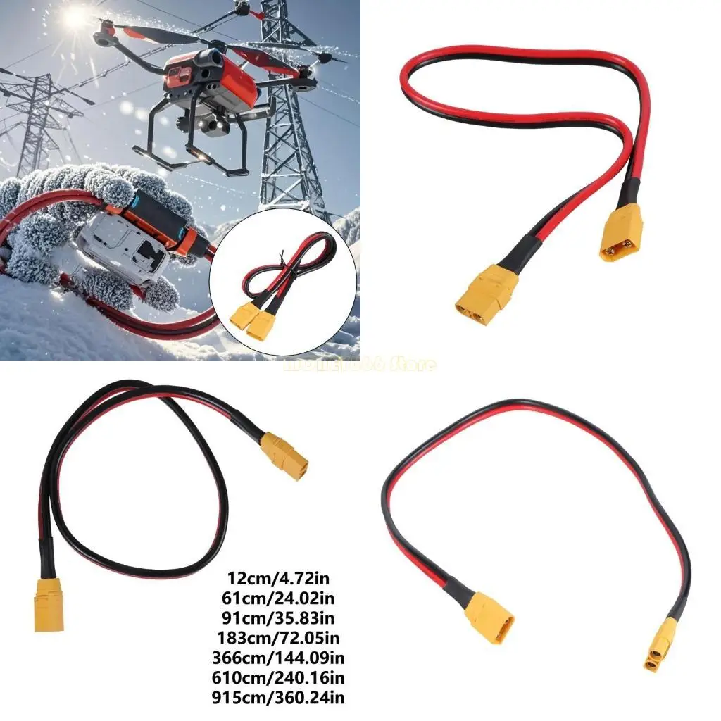 F62C XT90 Extension Cable Male Female Connectors Cord for Solar Panel Models 10AWG Connection Wire 61cm to 12m
F62C XT90 Extension Cable Male Female Connectors Cord for Solar Panel Models 10AWG Connection Wire 61cm to 12m