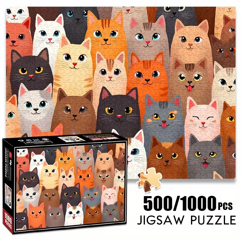 500/1000/1200/2000PCS Paper Jigsaw Puzzle Cat Pattern Background Adult Game Large Puzzle Toy Gift Family Interactive Game Puzzle
500/1000/1200/2000PCS Paper Jigsaw Puzzle Cat Pattern Background Adult Game Large Puzzle Toy Gift Family Interactive Game Puzzle