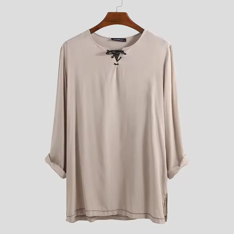 Europe and The United States Men's Retro Solid Color Leisure Cotton Hemp Long Sleeve Arab Youth Street Casual Clothing
Europe and The United States Men's Retro Solid Color Leisure Cotton Hemp Long Sleeve Arab Youth Street Casual Clothing