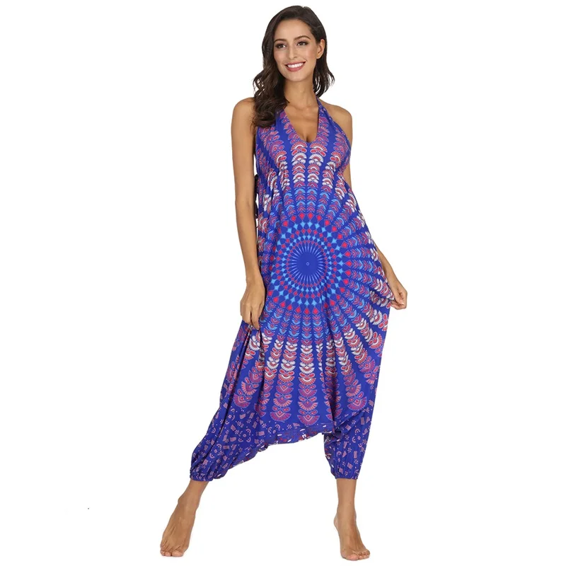 Ladies Bohemian Printed Sleeveless Suspenders Loose One-piece Wide-leg Pants Club American Retro Casual Sweatpants
Ladies Bohemian Printed Sleeveless Suspenders Loose One-piece Wide-leg Pants Club American Retro Casual Sweatpants