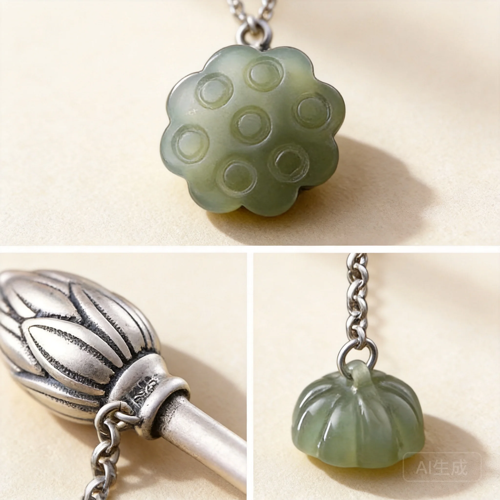 Vintage Chinese Style Lotus Green Jade Tassel Hair Stick Antique Silver Plated Lucky Blessing Hair Accessories For Women Cosplay
Vintage Chinese Style Lotus Green Jade Tassel Hair Stick Antique Silver Plated Lucky Blessing Hair Accessories For Women Cosplay