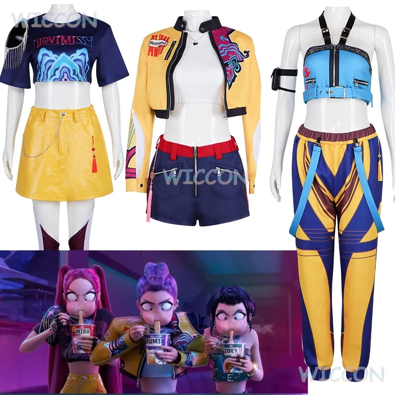 Cos KPop Demon Hunters Superstar Anime Rumi Mira Zoey Cosplay Costume Full Set Girl Group Suit Women Halloween Party Roleplay
Cos KPop Demon Hunters Superstar Anime Rumi Mira Zoey Cosplay Costume Full Set Girl Group Suit Women Halloween Party Roleplay