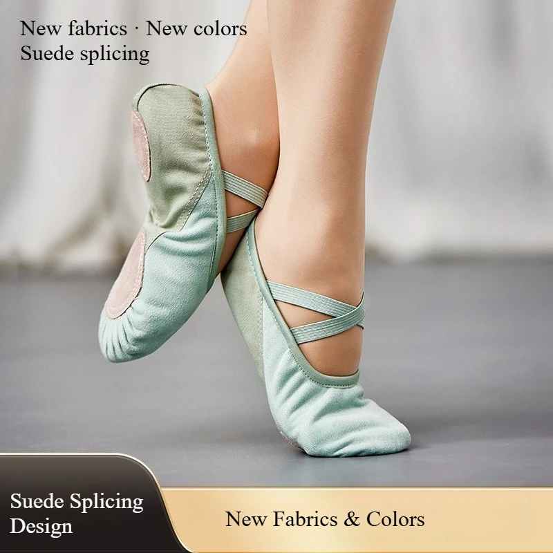 Women's Adult Soft-Soled Dance Shoes, Suede Splicing, Breathable & Foot-Wrapping, Comfortable for Ballet & Training
Women's Adult Soft-Soled Dance Shoes, Suede Splicing, Breathable & Foot-Wrapping, Comfortable for Ballet & Training