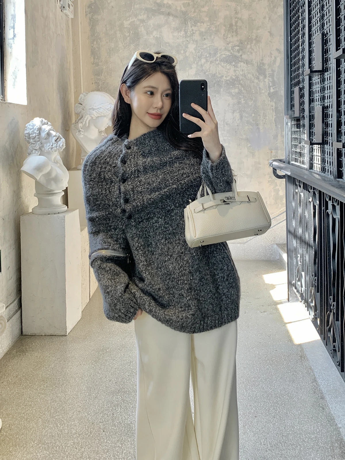 Withmxboom ey Design oulder awl Ne Warmer Loose Slim Knitted Sweater Wool Yarn Two-Piece Set Women's Faion Autumn W...
Withmxboom ey Design oulder awl Ne Warmer Loose Slim Knitted Sweater Wool Yarn Two-Piece Set Women's Faion Autumn W...