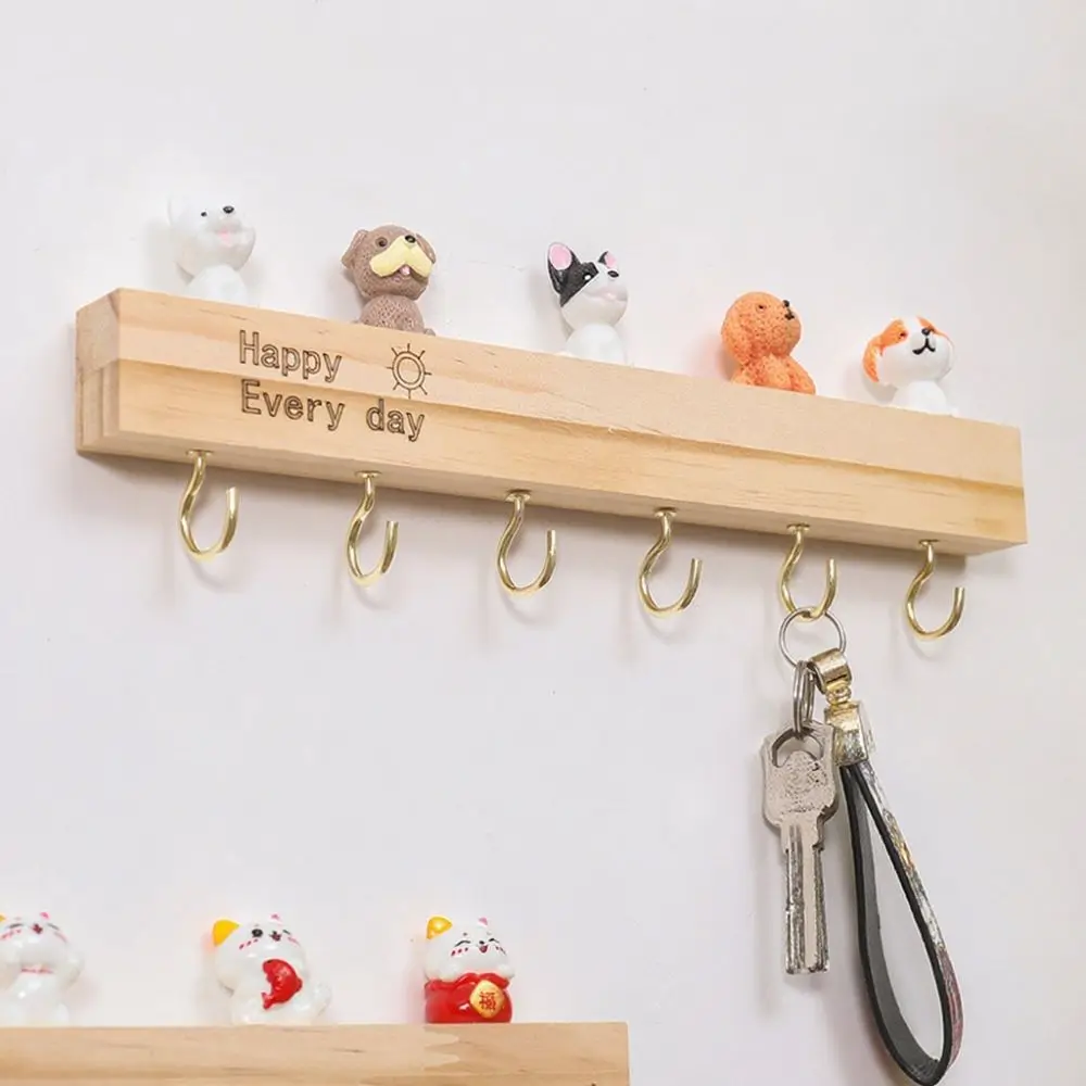 Solid Wood Key Storage Rack Three-Dimensional Design 6 Hooks Hat Storage Hook Punch-Free Vintage Style No-Drill Key Rack
Solid Wood Key Storage Rack Three-Dimensional Design 6 Hooks Hat Storage Hook Punch-Free Vintage Style No-Drill Key Rack