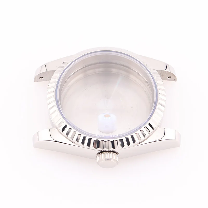 36MM Silver Datejust Sapphire Crystal NH35 Mechanical Watch Case Mods Replacements Parts
36MM Silver Datejust Sapphire Crystal NH35 Mechanical Watch Case Mods Replacements Parts