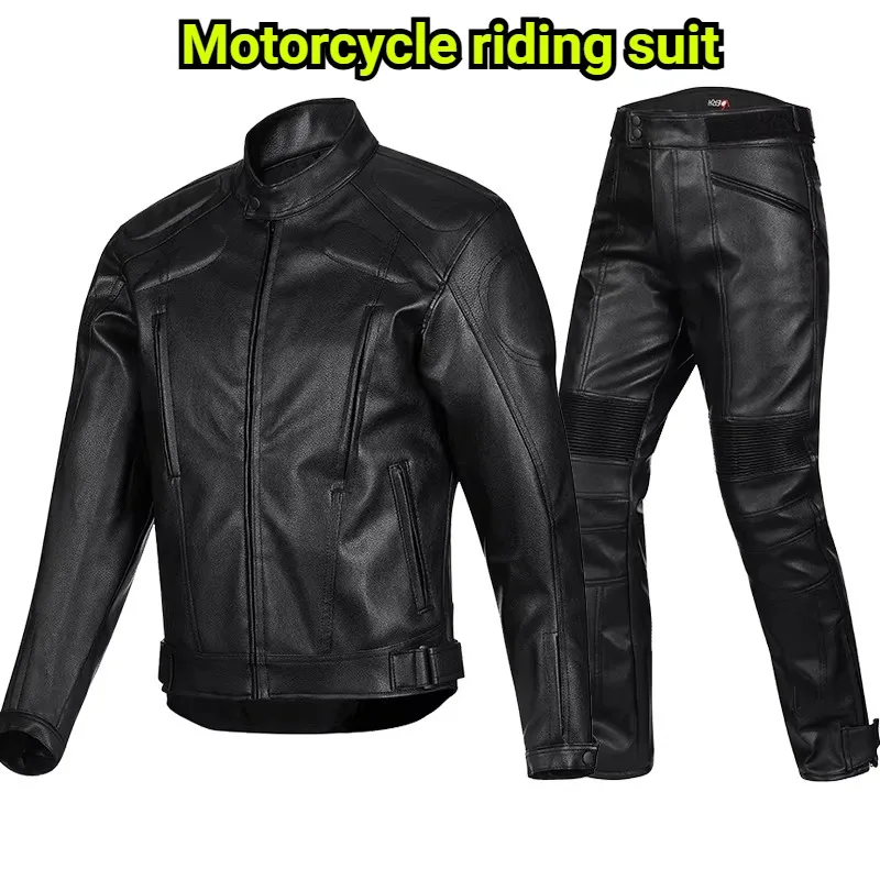 Мотоциклетный костюм для мужчин: кожаная куртка из ПУ, водонепроницаемая, износостойкая, с защитой от падений, комплект для мотоциклистов, всесезонная.
Мотоциклетный костюм для мужчин: кожаная куртка из ПУ, водонепроницаемая, износостойкая, с защитой от падений, комплект для мотоциклистов, всесезонная.